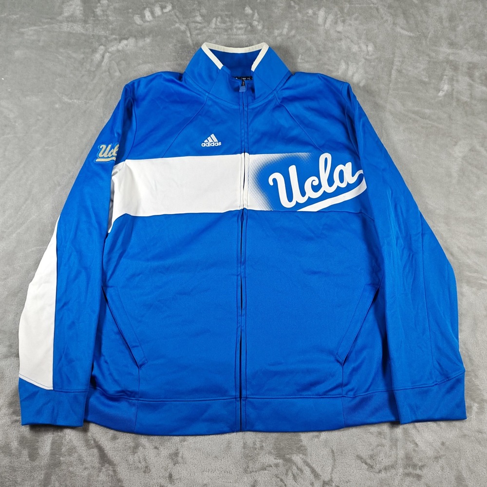 UCLA Bruins Jacket Mens XL Blue Rowing Adidas Climawarm Track Full Zip Sports